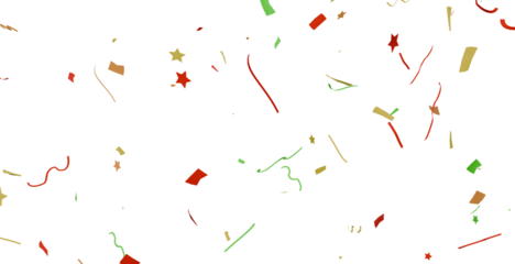PNG 3d render confetti on white background transparent image celebration background