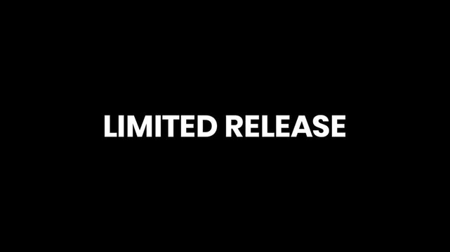 Limited Release Breaking Glitch Text Animation 4K for Exclusive Drops and Scarcity Marketing