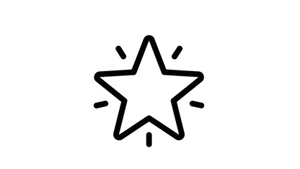 Obraz premium Simple Star Icon with Sparkle Effect