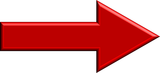 Bold red arrow icon pointing right with a glossy finish on a dark background