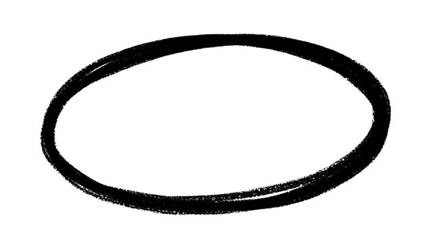 Black rubber o-ring isolated on transparent background
