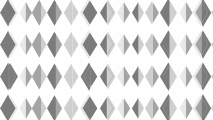 Fototapeta premium Geometric Pattern of Gray Diamonds on White Background