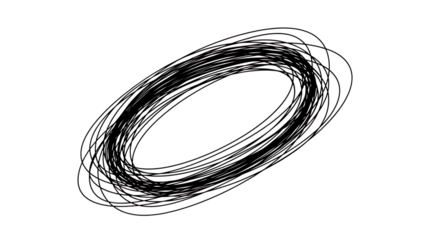 Abstract spiral design isolated on transparent background