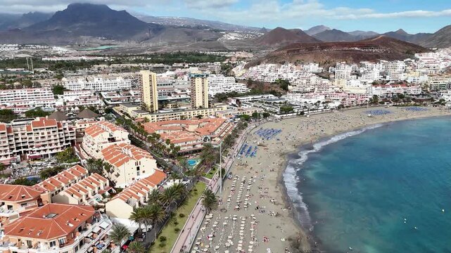 survol de playas de las americas &agrave; Tenerife, &icirc;les canaries