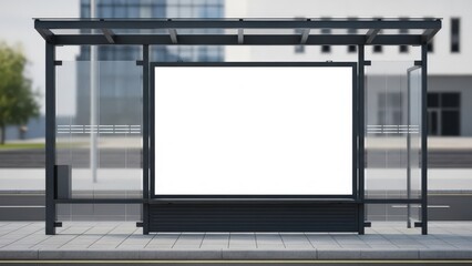Fototapeta premium Blank Billboard at Bus Stop 1.