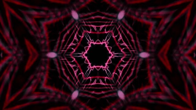 Cherry Pink Energy Symmetry &ndash; Futuristic Cyber Abstract VJ Loop HD Seamless

