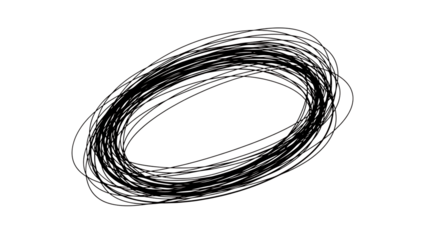 Abstract spiral design isolated on transparent background