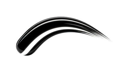 Black paint smear with glossy highlights