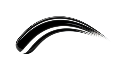 Black paint smear with glossy highlights