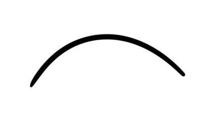 Simple arch shape isolated on transparent background