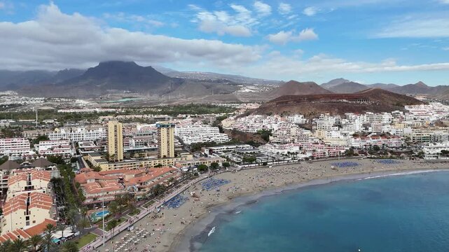 survol de playas de las americas &agrave; Tenerife, &icirc;les canaries