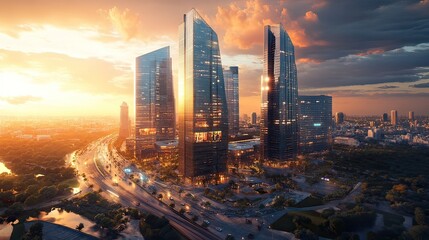 Obraz premium city ​​of the future