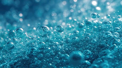 A close up of water bubbles