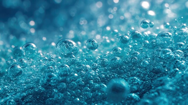 A close up of water bubbles