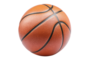 Orange Basketball Ball Isolated on Transparent Background
