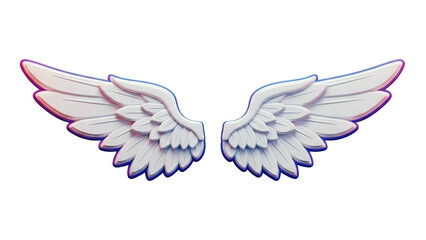 Obraz premium Stylized White Angel Wings with Gradient Edges