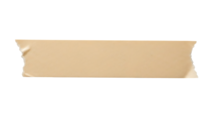 Brown masking tape strip isolated on transparent background