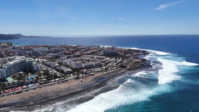 survol de playas de las americas &agrave; Tenerife, &icirc;les canaries
