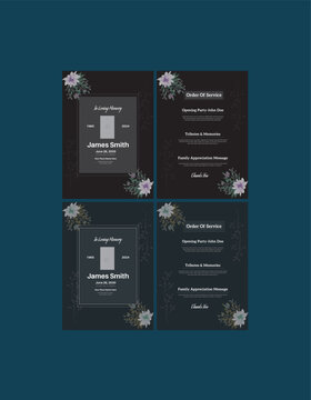 Modern Funeral Program Layout