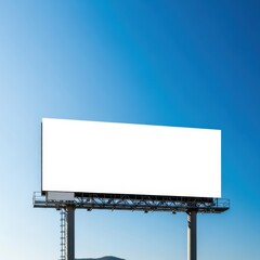 Obraz premium Large Blank Billboard on Metal Structure.