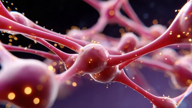 Neural Network: A detailed visual of a neural network or a brain cell, an intricate web of interconnected neurons, showcasing the elegance of biological science.