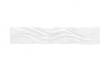 White adhesive tape strip with wrinkled texture, torn edges, realistic masking, transparent background