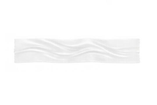 White adhesive tape strip with wrinkled texture, torn edges, realistic masking, transparent background - Powered by Adobe