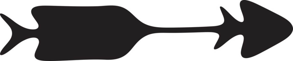 hand drawn ornament arrow shape element