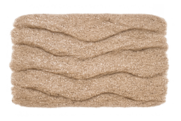 Sand texture creating horizontal waves and ripples, showing granular detail and a natural beige color, transparent background