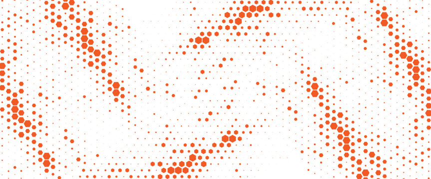 Vector technology pattern black and white abstract geometric transition pattern with hexagon shape halftone effect for sporty background..
