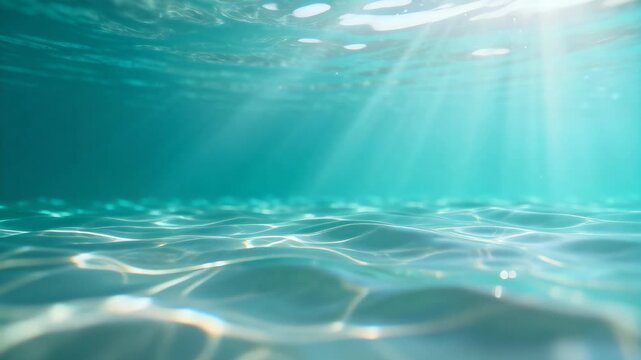 abstract underwater light caustics pattern on a smooth surface, soft sunlight rays