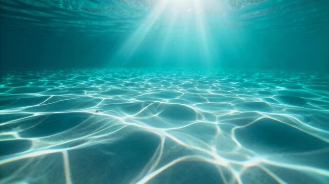 abstract underwater light caustics pattern on a smooth surface, soft sunlight rays