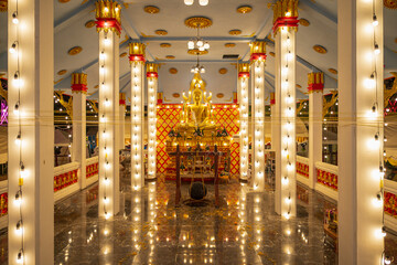 Golden buddha statue in thai temple,Thailand Buddha statue in Thai temple