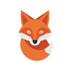 Obraz premium wolf head photographed from the front icon vector