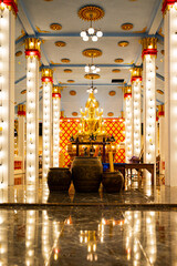 Golden buddha statue in thai temple,Thailand Buddha statue in Thai temple