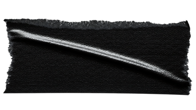 Abstract black and white brush stroke, isolated on transparent background - Powered by Adobe