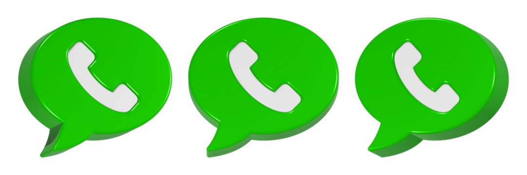 call icon 3d render green bubble chat - Powered by Adobe