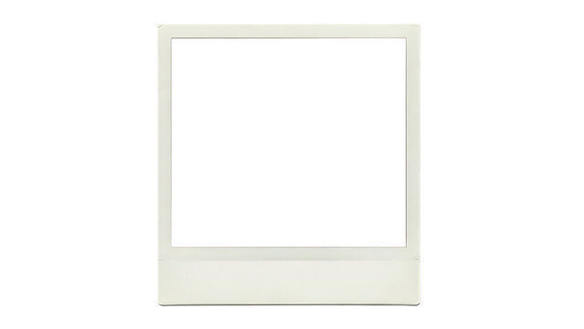 Polaroid frame isolated on transparent background