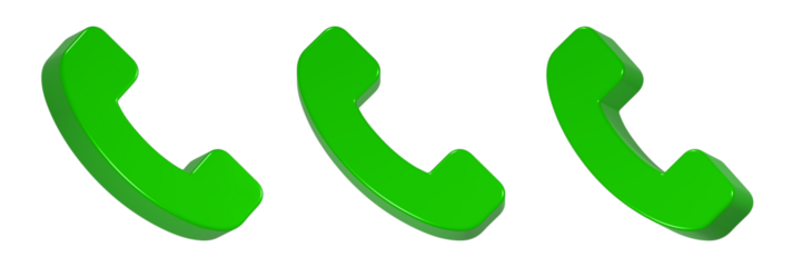 call icon 3d render green color
