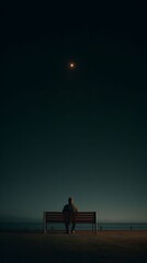 Solitary Contemplation Under a Distant Light