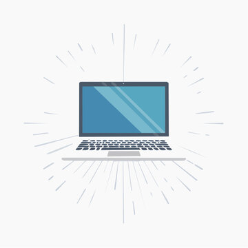 computer monitor with blue screen