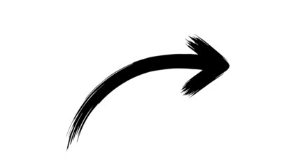 Black arrow icon isolated on transparent background