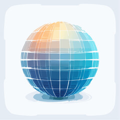 Fototapeta premium Abstract global sphere illustration representing connectivity, data, networking, and worldwide technology solutions.