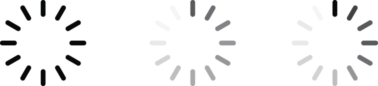 Loading Spinner Icons Set - stock vector.