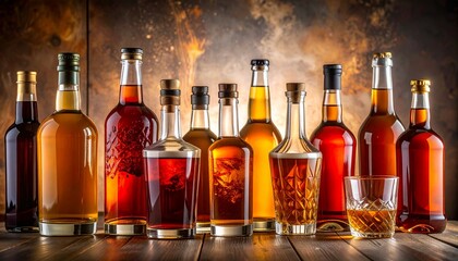 Assorted Fruit Beverage Bottles