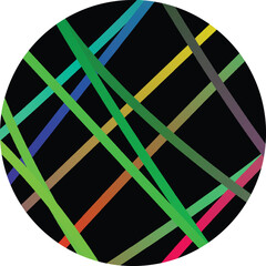 Abstract colorful doodle rainbow background, Abstract wavy multicolor gradient vector line art background.