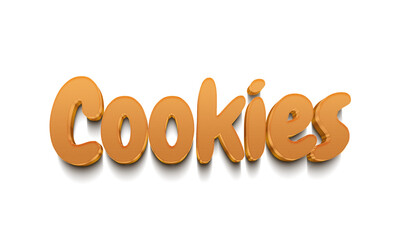Cookies transparent 3d text effect style