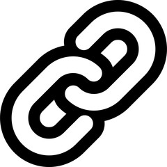 Link Button Icon Outline Rounded for Communication UI Website Mobile Apps