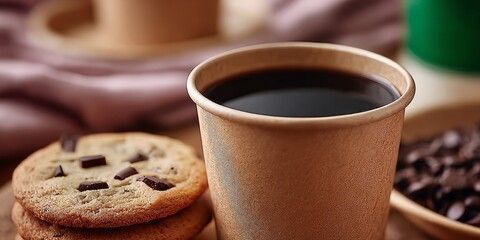 Coffee and cookies served in a casual setting