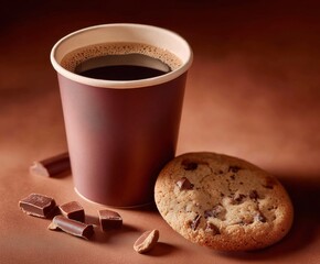 Enjoying coffee and cookie together in a cozy setting